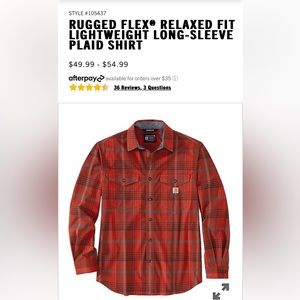Cathartt Plaid Shirt